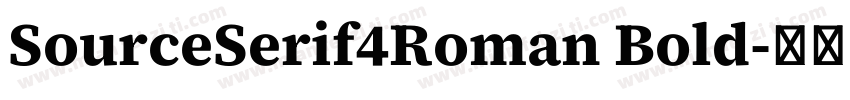 SourceSerif4Roman Bold字体转换